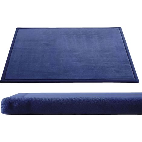 Alfombrilla de suelo, espuma viscoelástica, diseño antideslizante, AZUL OSCURO, 150x200cm-c (1/2)