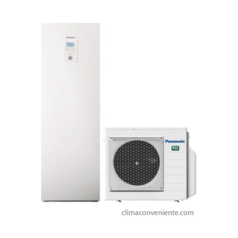 Panasonic Pompa di Calore Aquarea All in One J Generazione Monofase 7 kw splittata con bollitore 200 litri WH-ADC0309J3E5C WH-UD07JE5