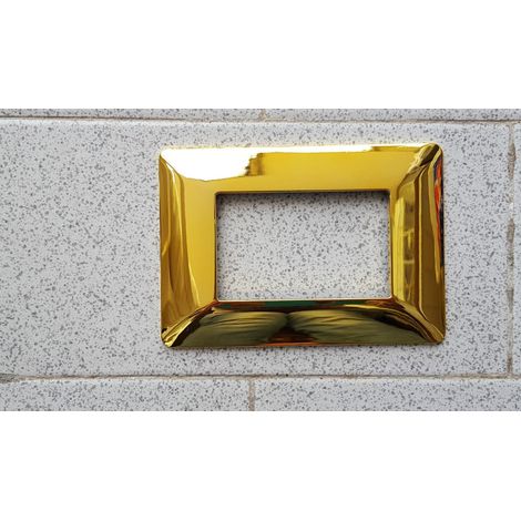 Trade Shop - ABS PLACCHETTE FÜR MATIX BTICINO COMPATIBILE 3 4 6 COLOR MODULEN - Glänzendes Gold