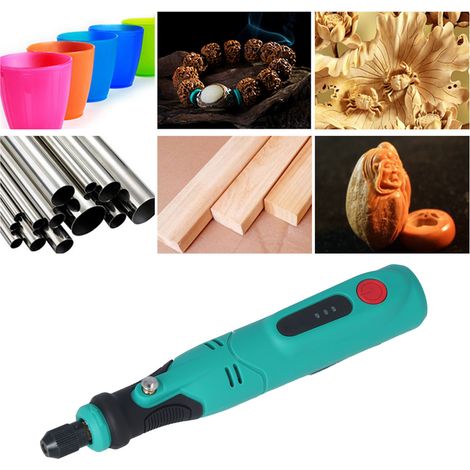 Kit d'outils rotatifs sans fil 40 pièces, mini meuleuse 3,6 V, mini meuleuse électrique, stylo à graver, pour le bricolage : découpe, perçage, ponçage, polissage, lettrage, 3 vitesses pour le polissag (1/5)