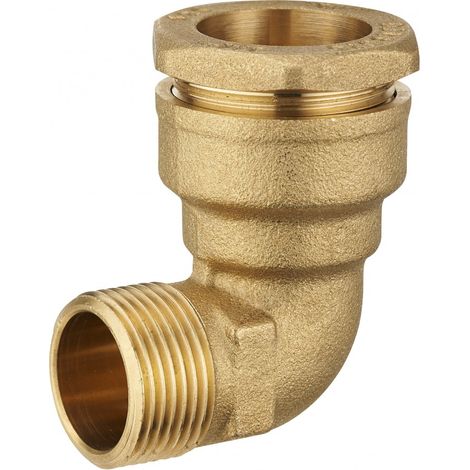 M1 Messing-Kompressionsbogen D.32 für Polyethylenrohr CENTRALE BRICO