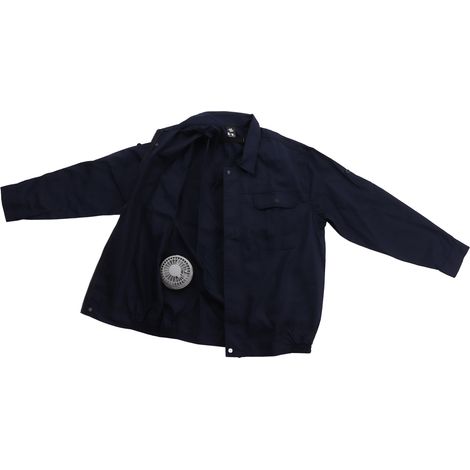 Veste ventilée rafraîchissante, dissipation thermique efficace, protection UV, vêtements climatisés avec ventilateurs pour travaux extérieurs sur les chantiers, taille XL, bleu foncé (1/5)