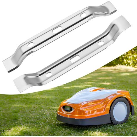 2 Pièces Lames Tondeuse à Gazon 20cm,Lame Tondeuse Robot Tondeuse Compatible avec Stihl Robot compatibles avec Stihl Molly Robot Imow RMI 422, 422p, 422pc - Couteau de remplacement pour Viking WI 422 (1/5)