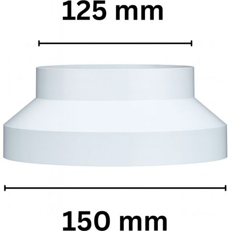 Reduzierstück 125 mm / 150 mm PVC Lüftung (1/5)