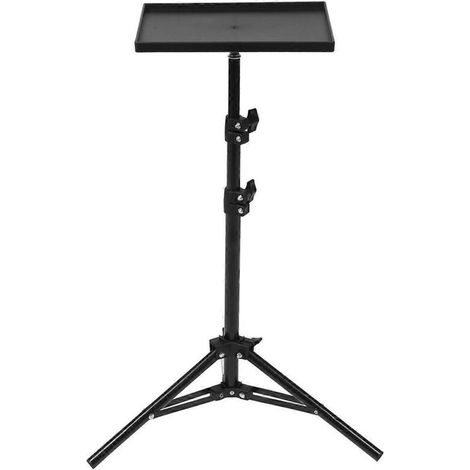 Support de projecteur à plateau élévateur télescopique pour diffusion en direct - Noir (1/5)