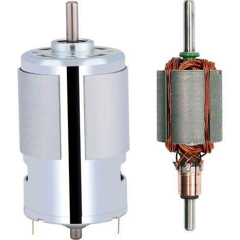 Moteur électrique micro CC 12 V 100 W à arbre rond, 12 000 tr/min, haute vitesse, couple élevé (1/5)