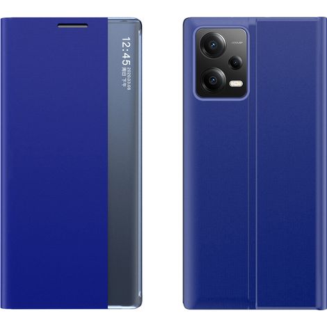 Cover con patta e supporto per Xiaomi Redmi Note 12 5G / Poco X5 5G New Sleep Case blu (1/5)
