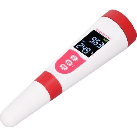 Testeur d'eau numérique 4 en 1 : stylo testeur TDS, EC, pH et température, écran rétroéclairé, détecteur de qualité d'eau haute sensibilité (1/5)
