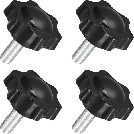 4Pcs M8 x 20mm Star Knobs, Plastic Hexagonal Hand Screw Tightening Knob for Parasol Base Replacement (1/5)