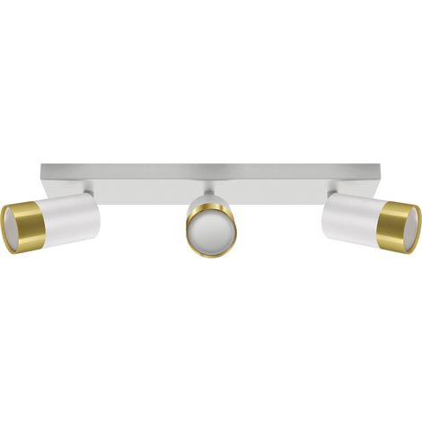 Faretto da parete e soffitto PUZON SPT GU10 3L bianco/oro (1/2)