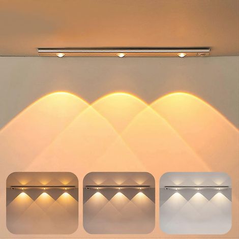 Lampe LED 40 cm, lampe de placard 4 modes avec détecteur de mouvement, batterie rechargeable USB 550 mAh (1/5)