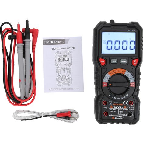 HT118A Digitales Multimeter mit automatischer Bereichswahl, Multifunktions-Spannungsprüfer und Strommesser für Elektriker (1/5)
