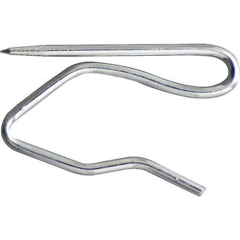 Wabjtam Lot de 100 épingles à crochets pour rideaux, épingles à crochets en métal pour plis de rideaux, rideaux de porte et rideaux de douche (argent) (1/5)