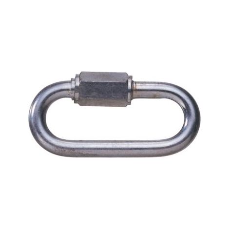 Verbindungsglied mit Schraubgewinde - 6 mm, für Edelstahlkette - Edelstahl Haken