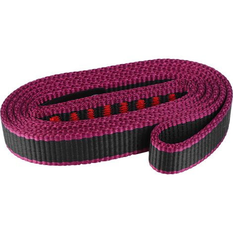 Corde d'escalade extérieure 1 pièce, ceinture de sécurité d'alpinisme pour descente rapide, sangle plate (80x1.6cm) (1/5)