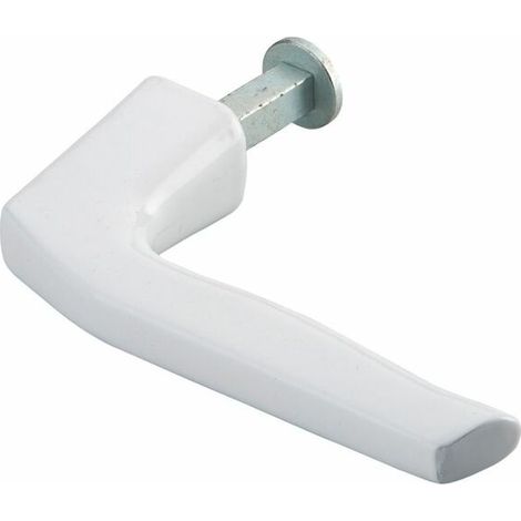 Béquille pour porte avec carré 7mm – Finition laquée blanche – Boîtier en acier cambré – Mécanisme à 5 goupilles
