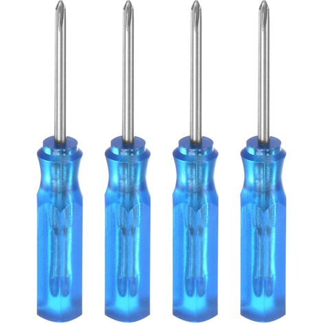 4Pcs Tournevis Phillips Mini Ph0 1,5mm Tête Croisée Bleu (1/5)
