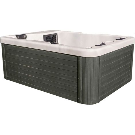 Vasca Monoblocco Drusilla per 3 Persone 218x158x85 cm in Acrilico Color Legno (1/5)