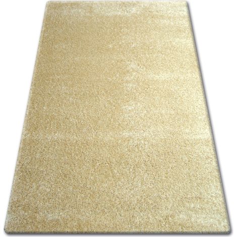 Rugsx – Tapis shaggy 80x150 cm – Ail doré – Hauteur de fil 45 mm – Épaisseur 50 mm – 30% polyester, 70% polypropylène – Pour chambres et espaces de détente