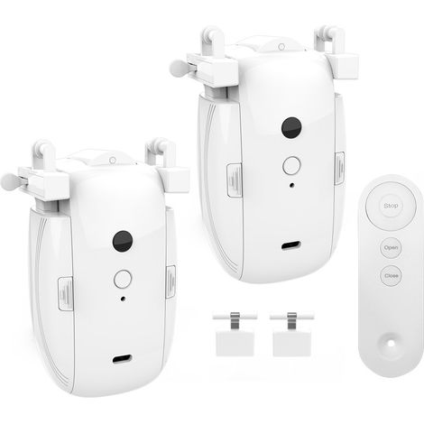 Moteur de rideau automatique, moteur de rideau électronique, moteur de rideau intelligent (modèle TU à double ouverture avec télécommande) (1/5)