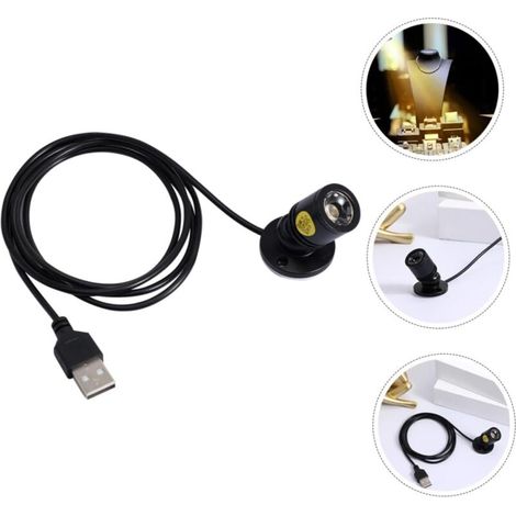 2Pièces Projecteur LED USB sur Pied pour Vitrine à Spot Portable，2Pièces Projecteur LED USB sur Pied pour Vitrine à Spot Portable (1/4)