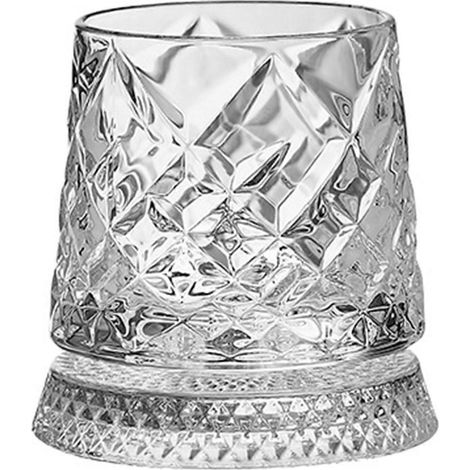 Drehbares Whiskyglas, Kristallglas im Old-Fashioned-Stil, drehbares Glas, geeignet für Whisky, einzigartiges Geschenk für Männer, Väter und Whisky-Liebhaber (1/5)