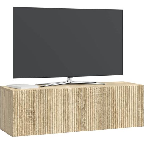 Maison Exclusive - Wandmontierter TV-Schrank Sonoma-Eiche 98 x 31