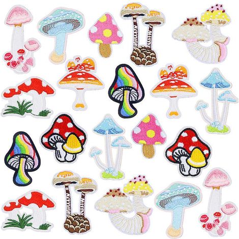 10 Pcs Patch Thermocollant, Autocollant De Patch Champignon Cactus Animal Applique Patches Broderie Dcoration Patches Pour Vtements Chapeau T-shir (1/5)