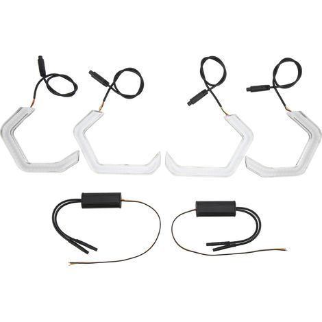 LED-Angel-Eyes-Scheinwerfereinheit, weißes und gelbes Licht, M4-Ausführung, Ersatz für 2er, 3er, 4er und 5er Reihe (1/3)