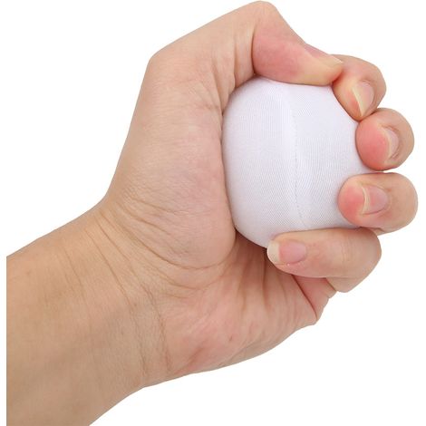 Lot de 3 balles de massage anti-stress en caoutchouc souple TPR pour le yoga, pour enfants et adultes (blanc). (1/5)