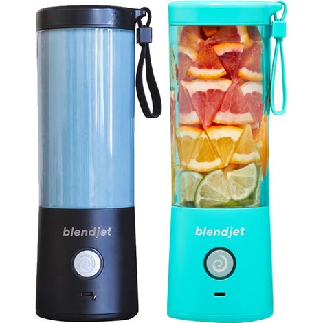 Tragbarer Mixer 2er-Pack – 473 ml persönlicher Smoothie-Maker, wiederaufladbarer Mini-Mixer (Schwarz & Mint) (1/5)