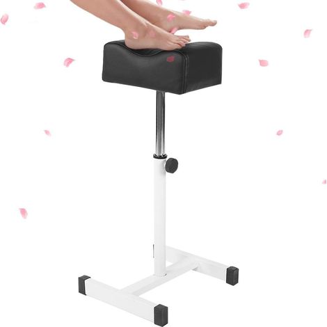 Reposapiés ajustable para pedicura (40-66 cm), taburete para el cuidado de los pies con cojines gruesos para manicura, masajes de spa y uso doméstico.