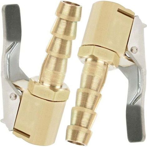 2 Pièces Embout de Gonflage,Embout Gonflage Pneu Voiture,Embout Gonfleur avec Clip,Gonflage Valve Clip Pince Connecteur Adaptat (1/4)