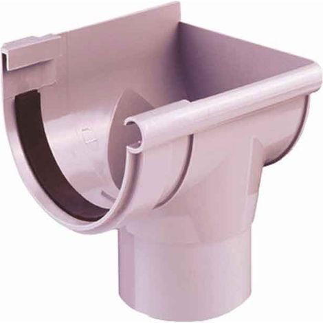 Bajada Exterior Derecha Gris PVC Canalón Ferroplast  Canalon: 33Ø