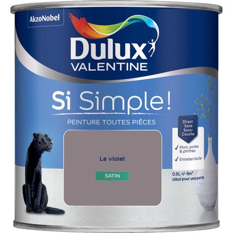 Peinture toutes pièces Dulux Valentine Si Simple Satin Le Violet 0,5 L
