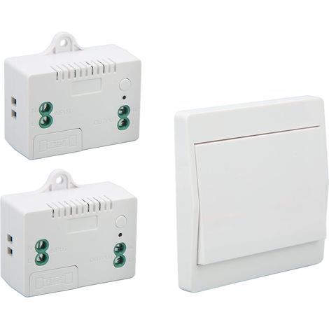 Interrupteur sans Fil Étanche pour Plafonnier, Télécommande avec Récepteur Murale Autonome (1/5)