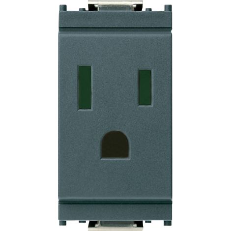 Presa Sicury 2P+T 15A Usa+Saso Grigio VIMAR 16242