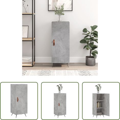 Betonfarbe - Sideboard Betongrau 34,5x34x90 cm Holzwerkstoff (1/5)