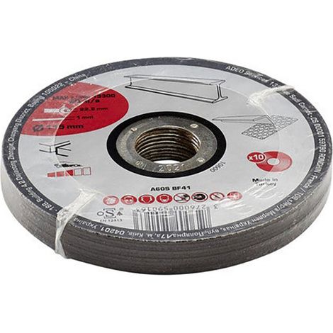 CENTRALE BRICO Lot De 10 Disques De Coupe Pour Métal, Diam.115 X 1 (1/2)