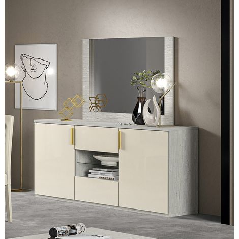 Credenza quercia bianca L.180 - 2 ante e 2 cassetti - Dream (1/2)