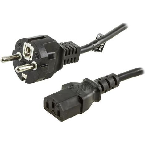 Grounded device cable cee 77 to straight iec 60320 c13 05m for connection between device and wall outlet