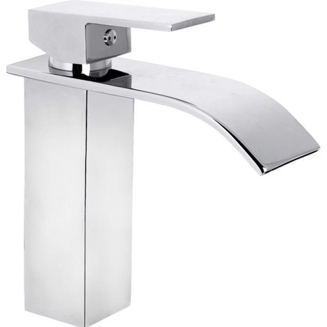 Robinet mitigeur monocommande chromé pour lavabo (1/5)