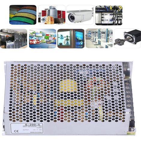 BERM/Belme Schaltnetzteil für Überwachungskameras, 200-W-Gleichstromadapter, 240 V Wechselstrom, 200-5 (1/5)