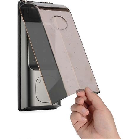 Protection extérieure résistante aux intempéries pour clavier de porte de garage, serrure à empreinte digitale avec pare-soleil et protection contre la pluie (1/5)