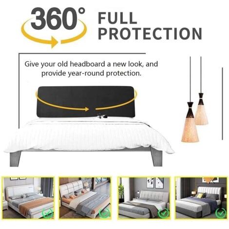 Funda elástica para cabecero infantil Nuage de 150 cm, protector suave y antipolvo para cabeceros de camas individuales, dobles y king size. (1/4)