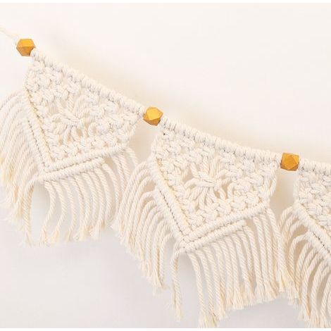 Décoration murale macramé suspendue, 19x100 cm –