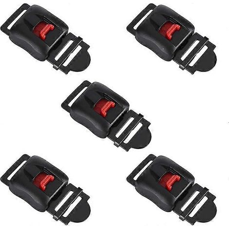 Boucle de casque de moto (lot de 5) - Attache rapide pour jugulaire - Boucle à dégagement rapide latérale