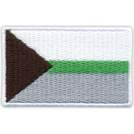 Parche con la bandera del orgullo demiromántico - Reverso magnético - Parche/insignia/emblema bordado