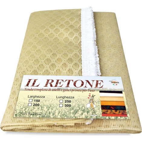 RIDEAU MOUSTIQUAIRE DE L'EXTÉRIEUR: JARDIN, BALCON DIAMANT ROYAUME-UNI BEIGE CM.150X250 QUALITÉ EXTRA (1/5)