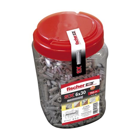 Bouteille 750 sx plus bouchons 6x30mm 568727 fischer (1/2)